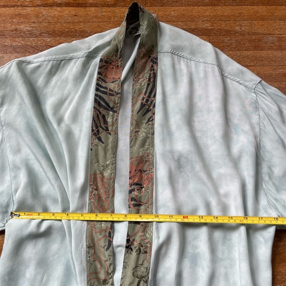 Vintage Kupu Kupu Handmade Kimono Style Cardigan Boho Open Front Longline Topper - Picture 15 of 16